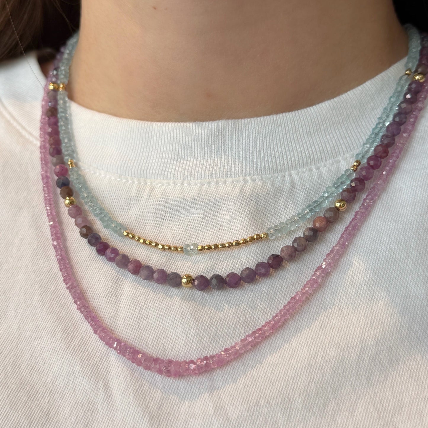 Ruby Beaded Necklace