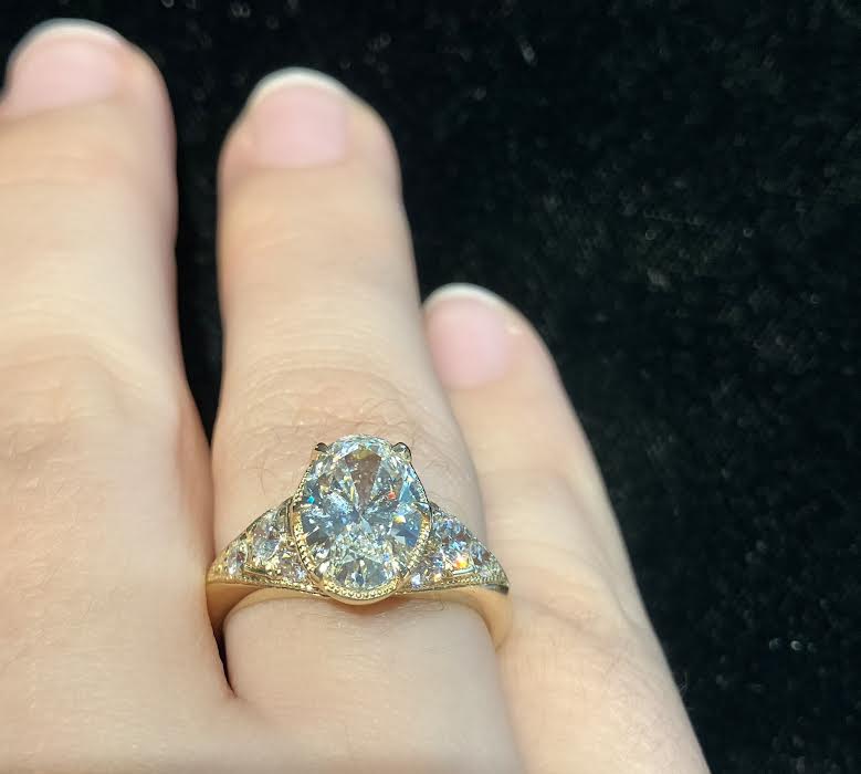 Lab Grown Oval Diamond Ring