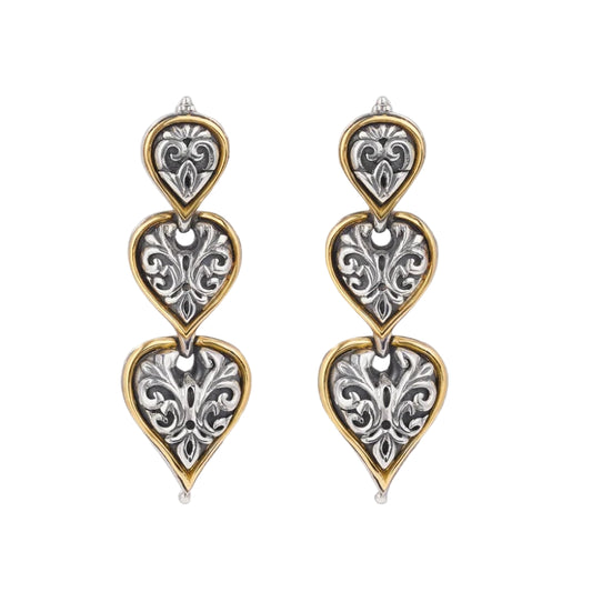 Three Teardrop Earring