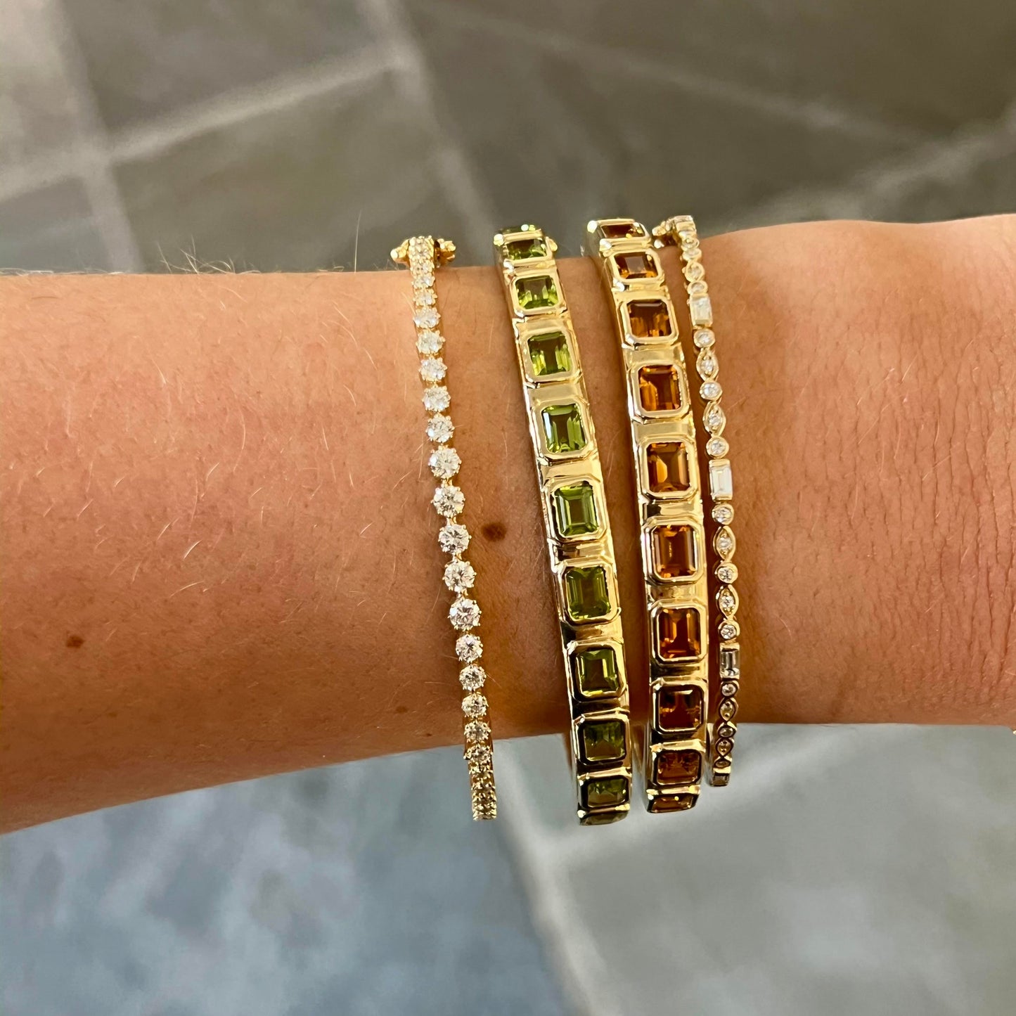 Citrine Hinge Bracelet