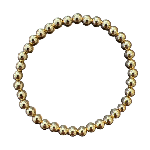 5mm Gold Bead Stretch Bracelet