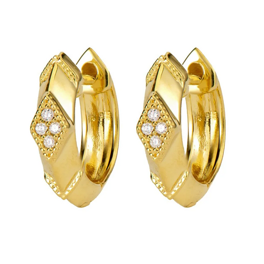 Lisse Diamond Kite Hoop Earrings