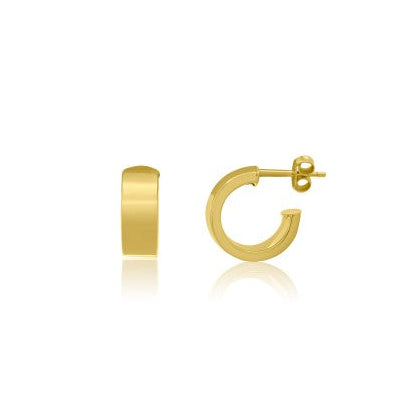 Wide Gold Hoops
