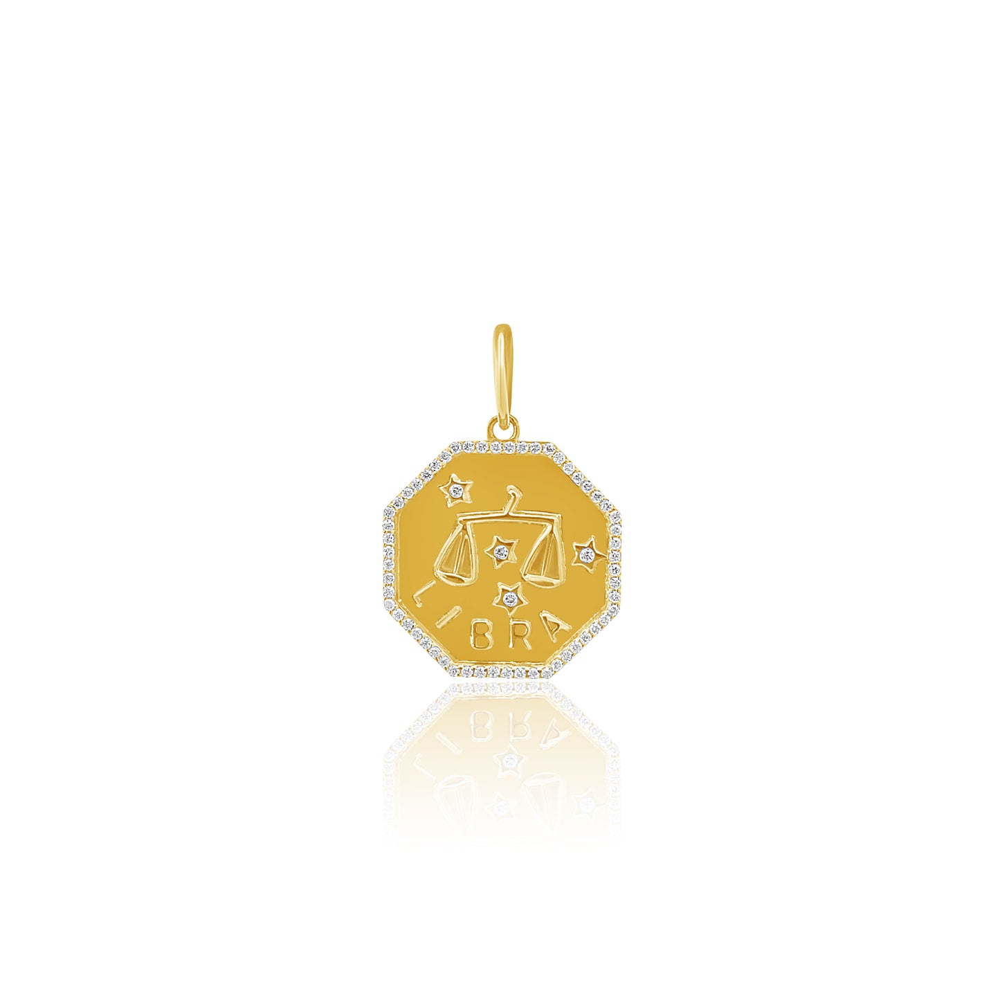 Aquarius Gold and Diamond Pendant