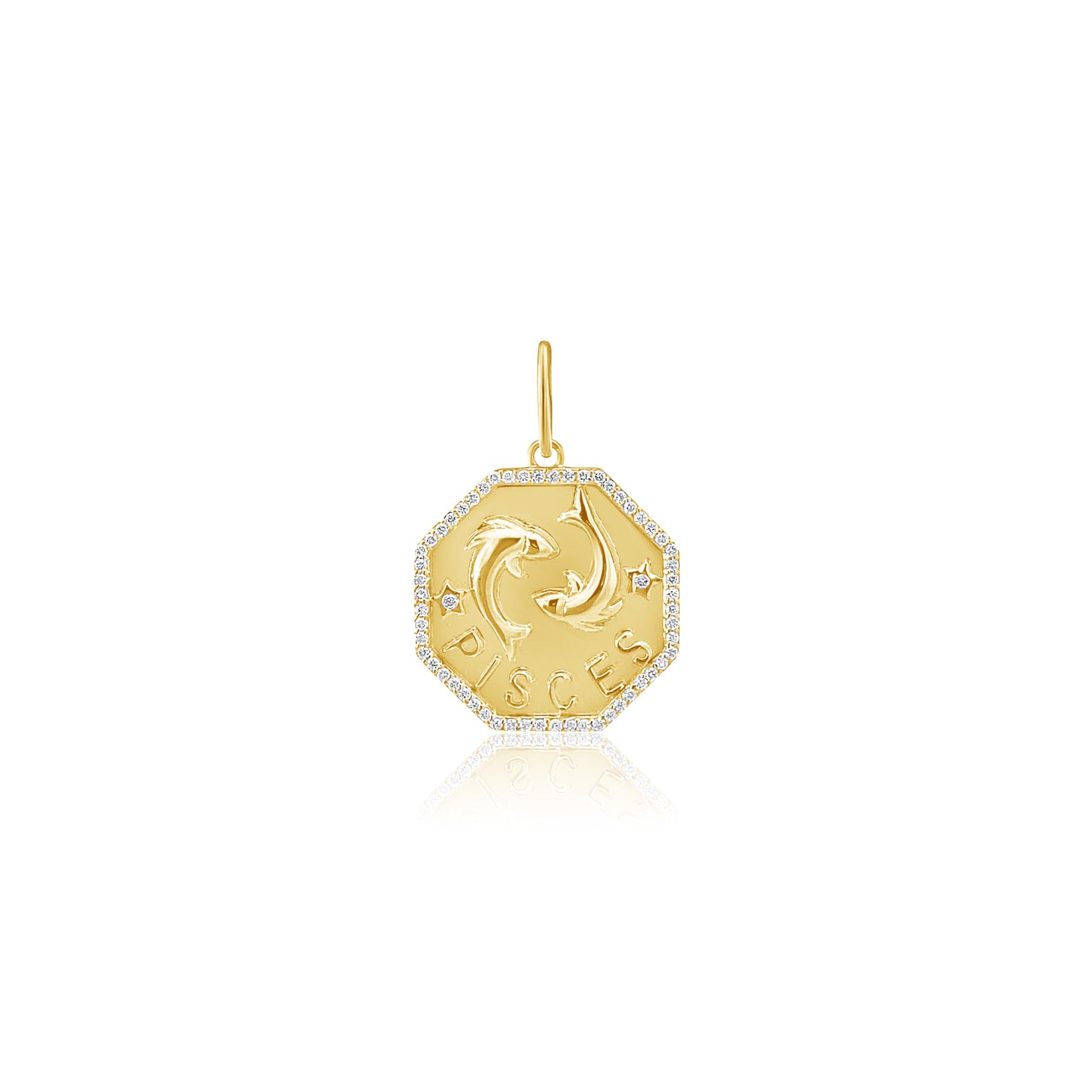 Aquarius Gold and Diamond Pendant