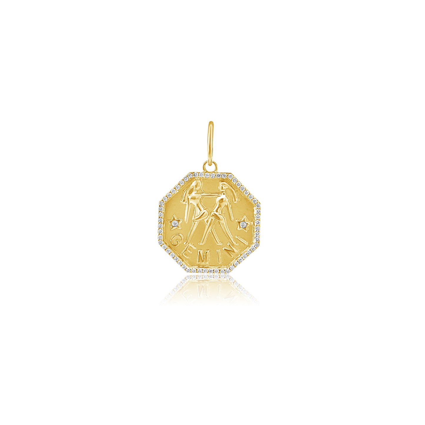 Aquarius Gold and Diamond Pendant