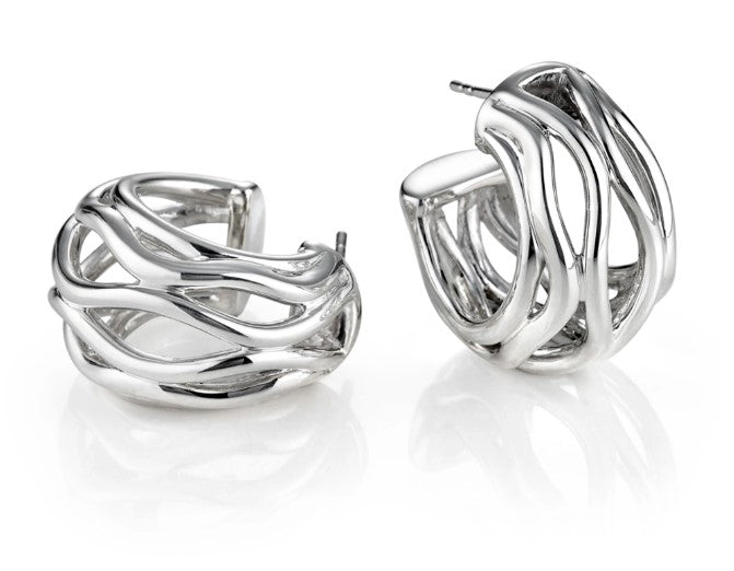 Wavy Wire Hoop Earring