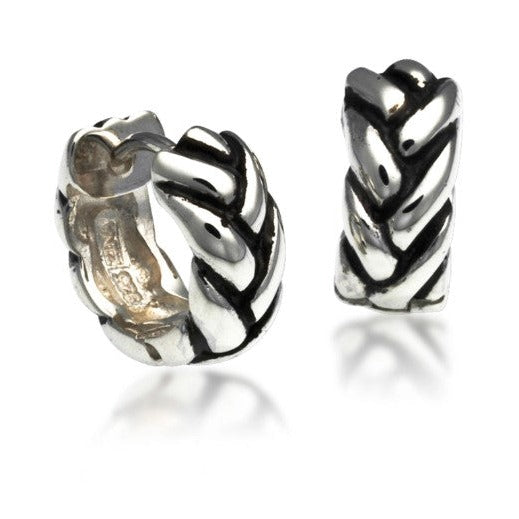 Braided Snap Hoop Earrings