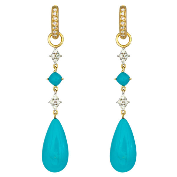Provence Dangling Teardrop Turquoise Earring Charms