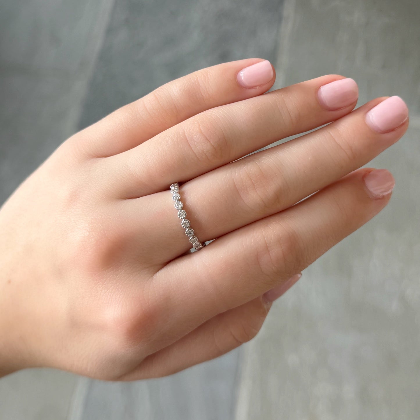 Milgrain Diamond Eternity Band