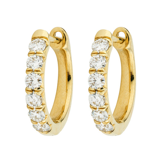 Jude Diamond Pave Hoop Earrings