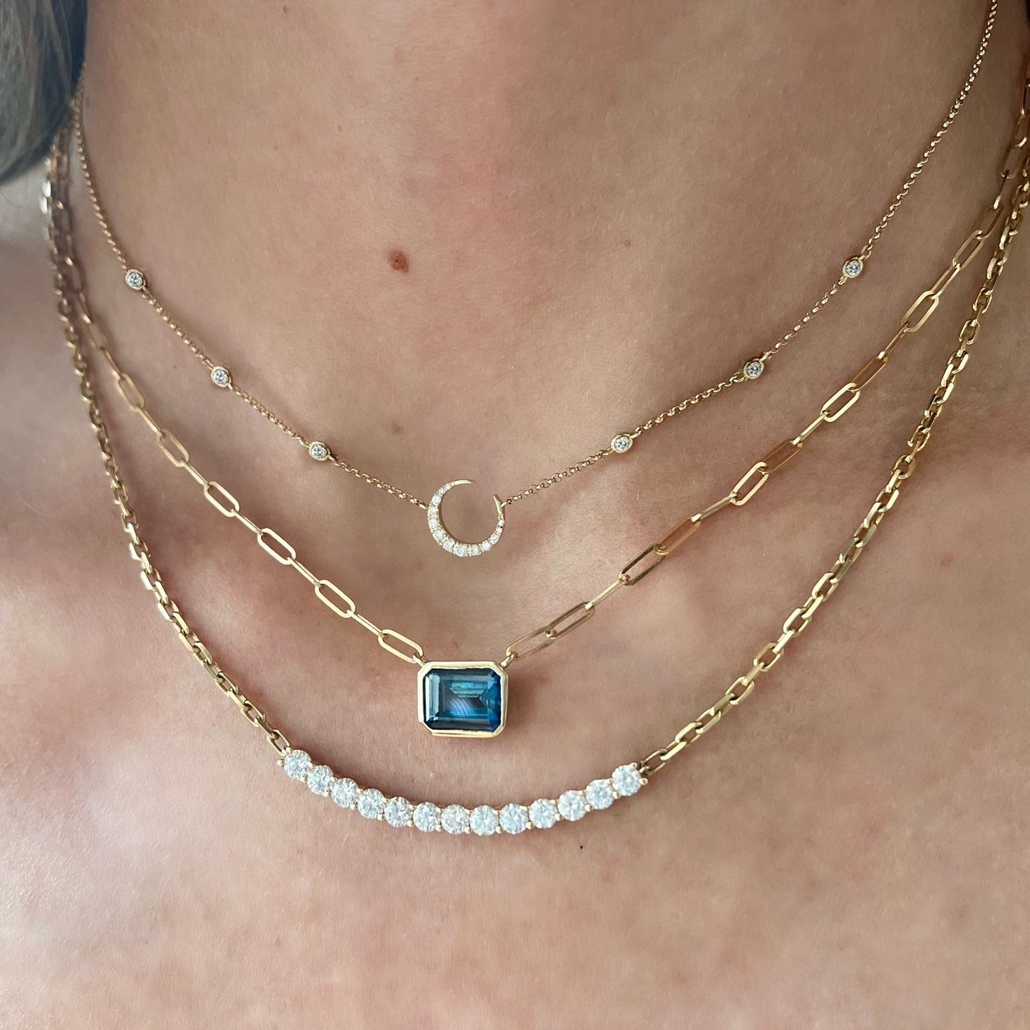Diamond Bar Necklace