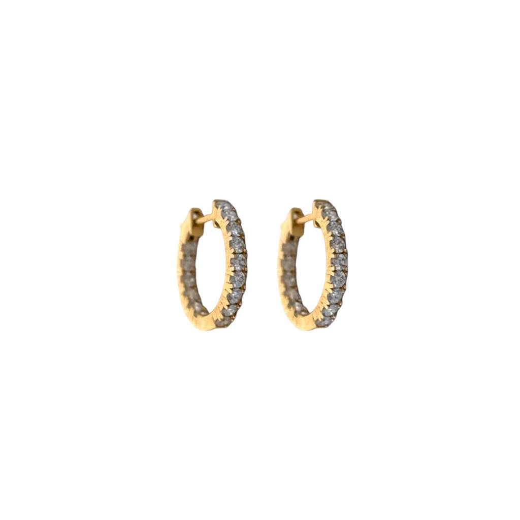 Inside Out Small Diamond Hoop Earrings