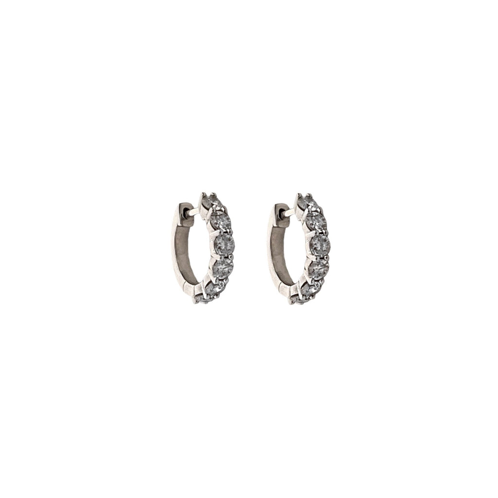 Graduated Diamond Huggie Earrings