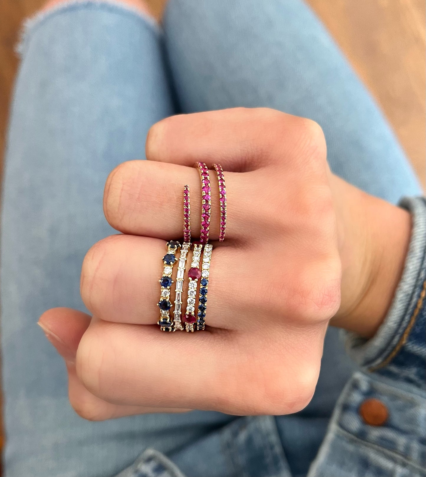 Ruby & Diamond Station Ring