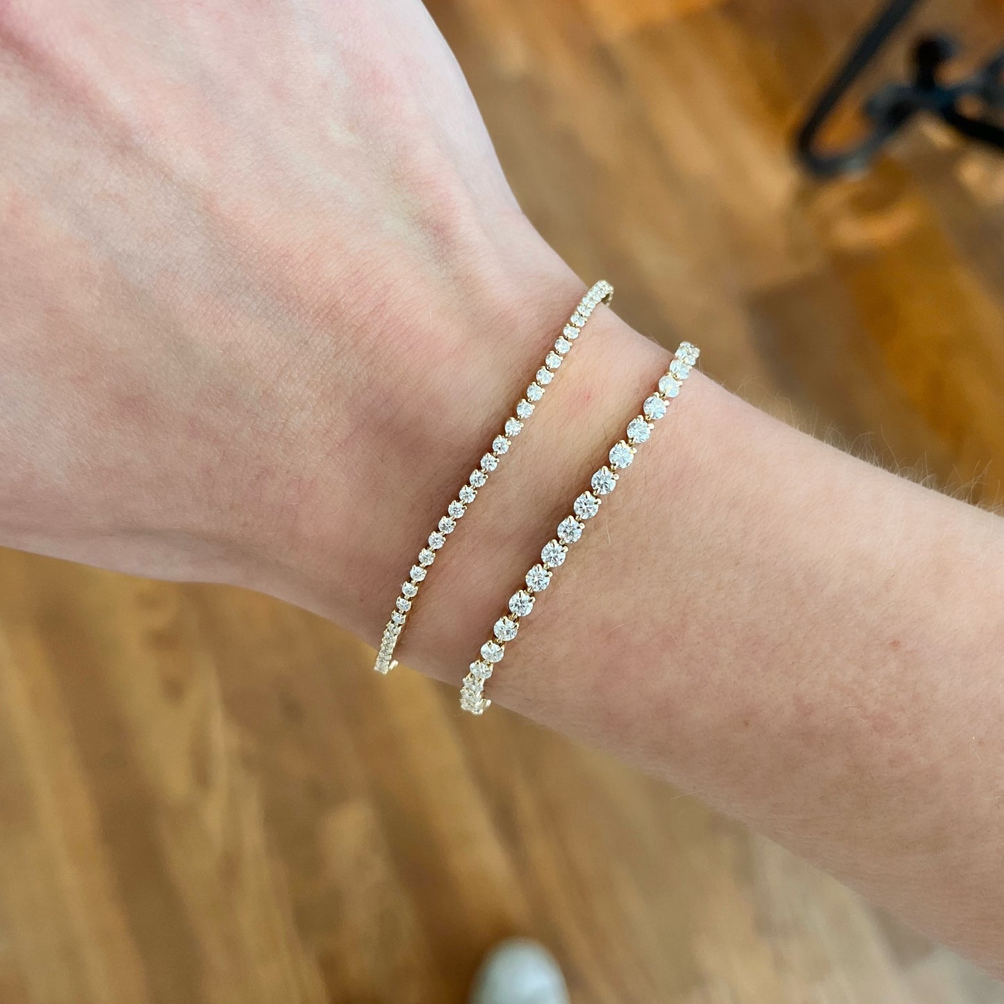 4.01 ctw Three Prong Diamond Tennis Bracelet