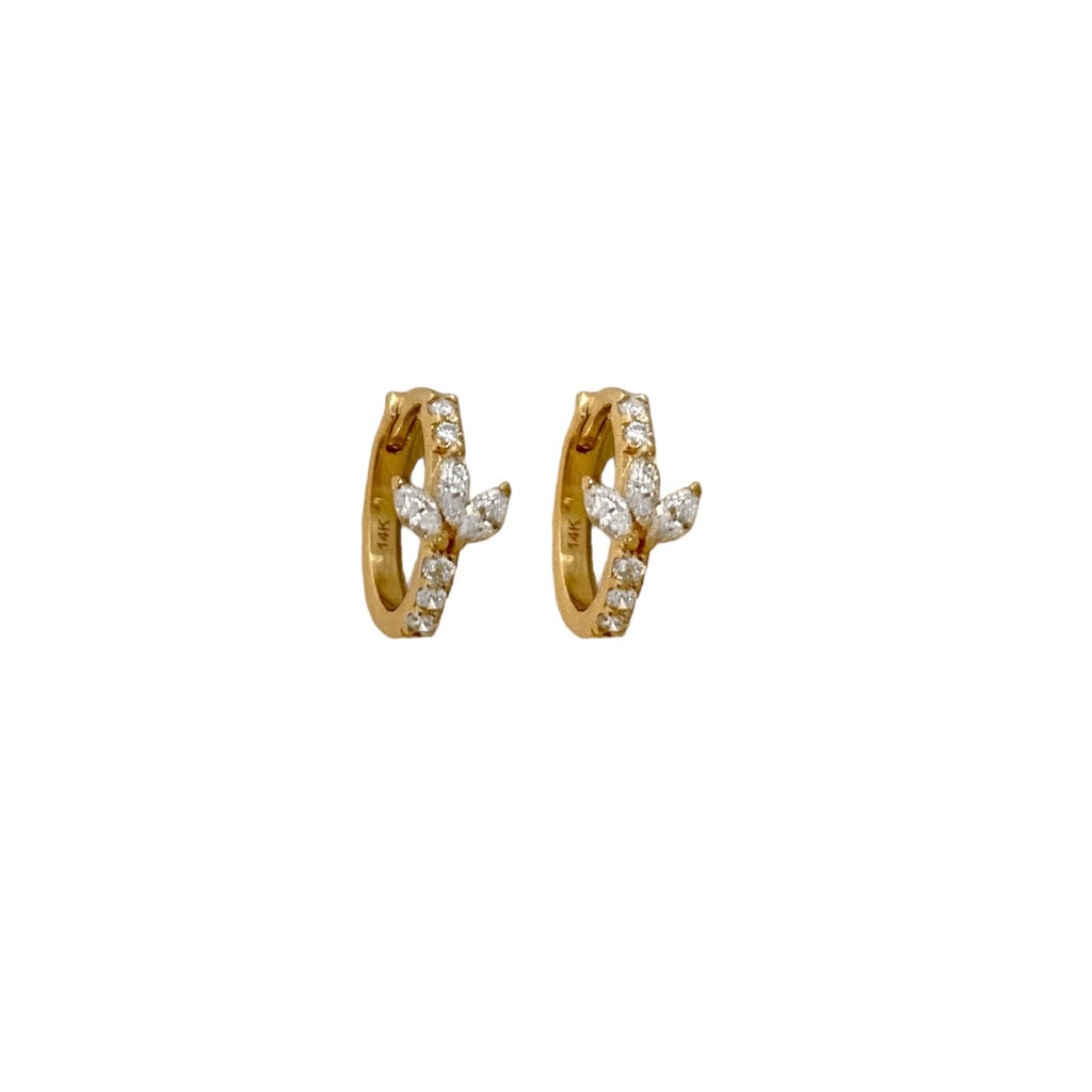 Diamond Trio Huggie Earrings