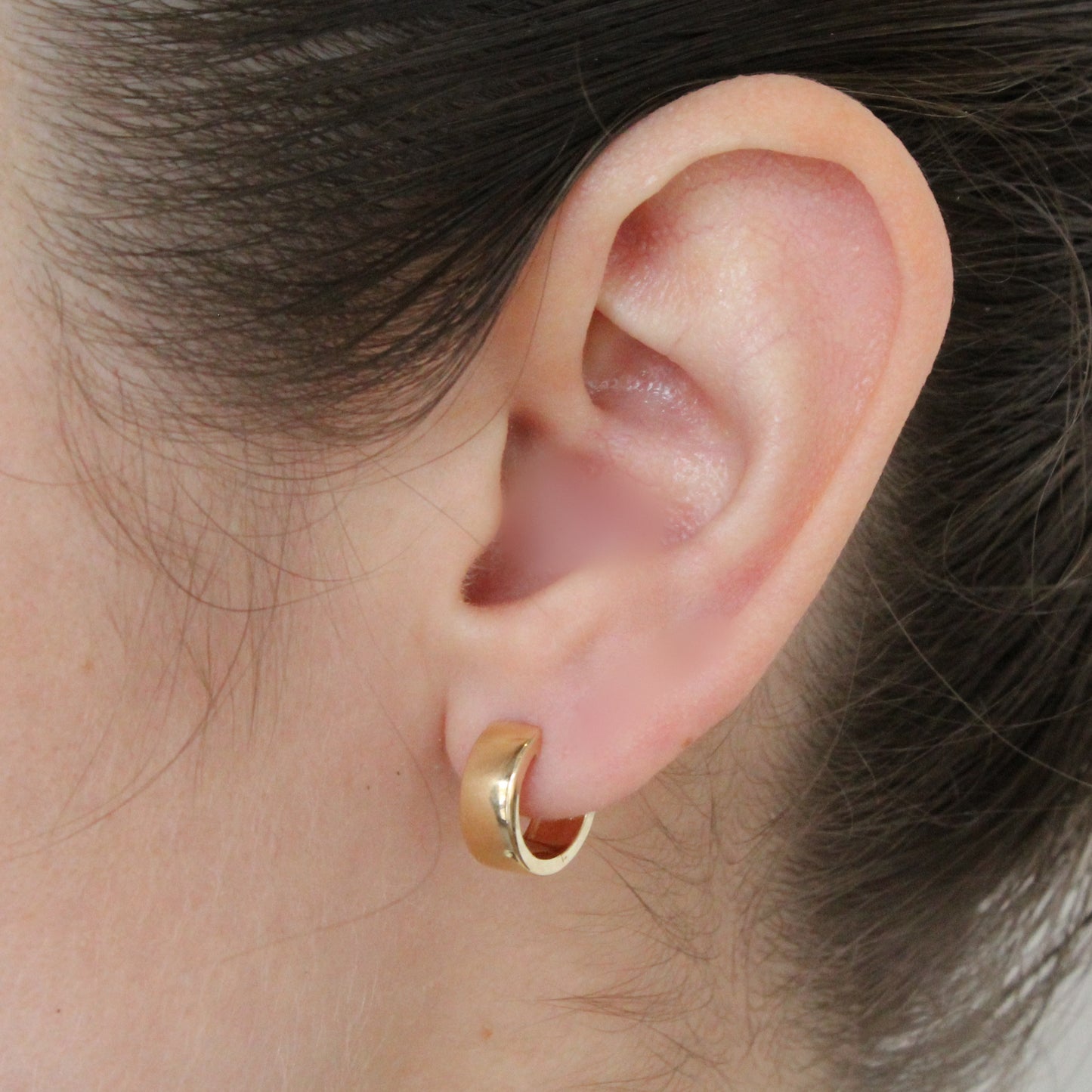 Thick Gold Huggie Earrings