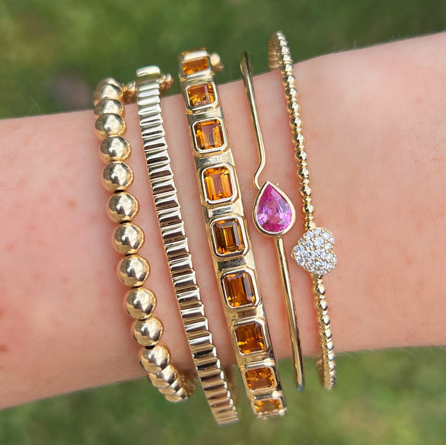 5mm Gold Bead Stretch Bracelet