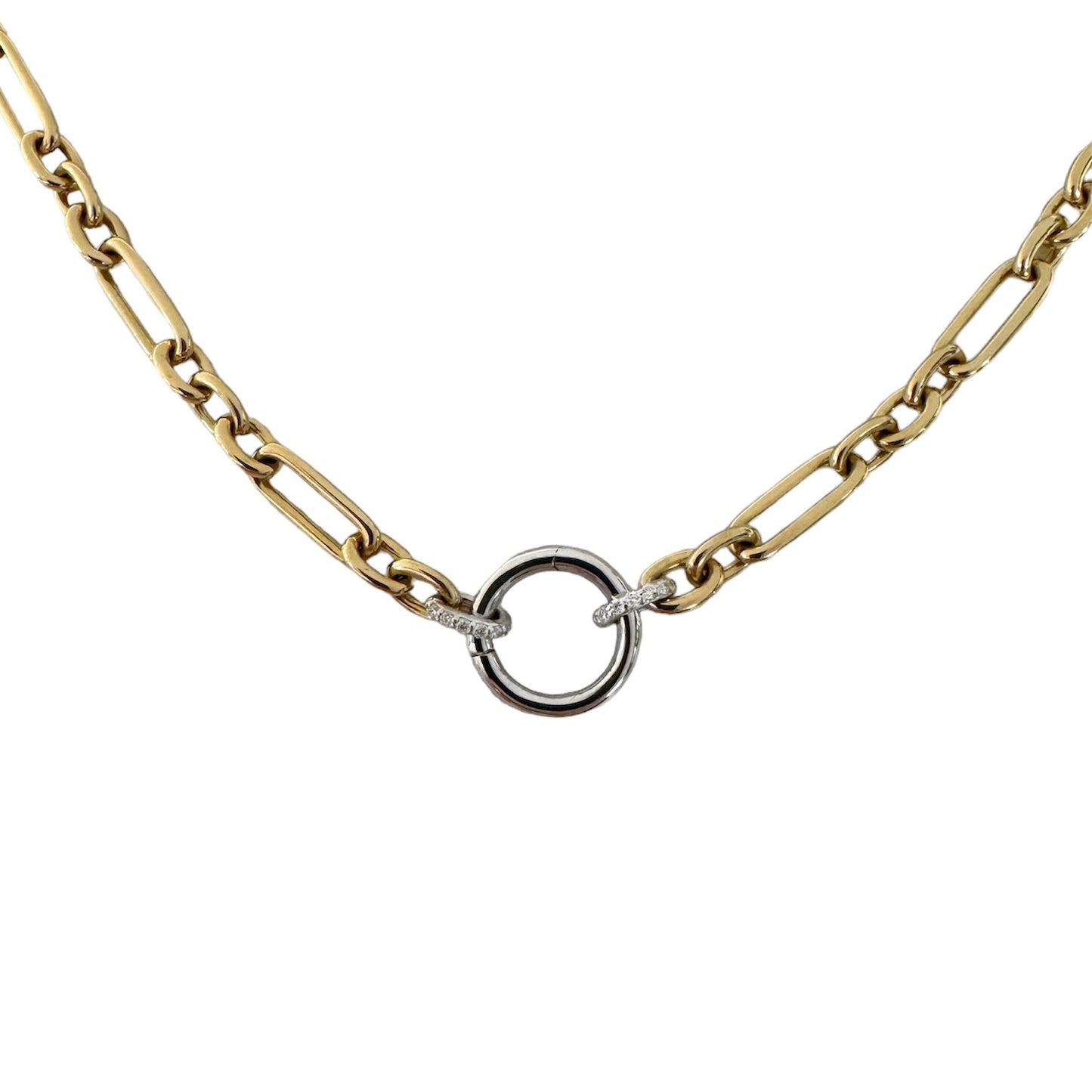 Mixed Metal Necklace with Enhancer