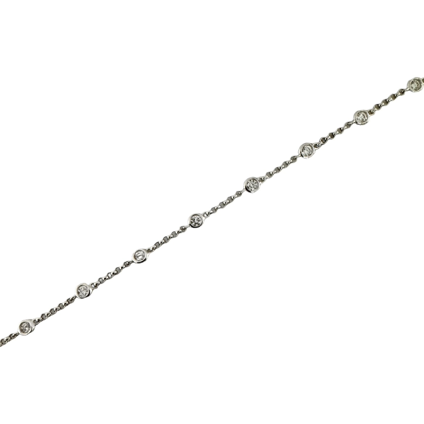 White Gold Diamond Station Bracelet