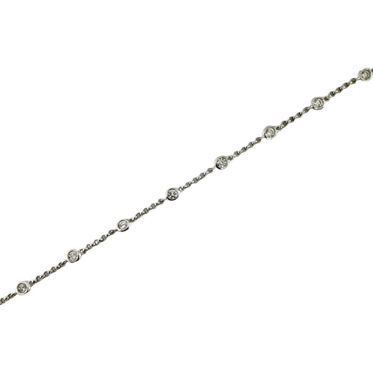 White Gold Diamond Station Bracelet