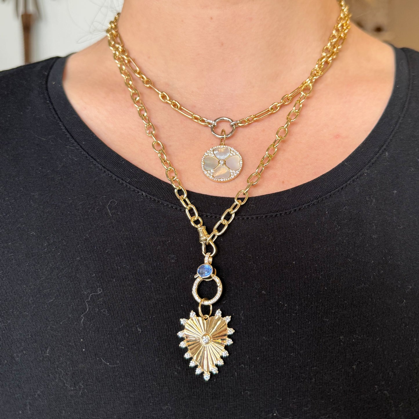 Mother of Pearl Clover Pendant