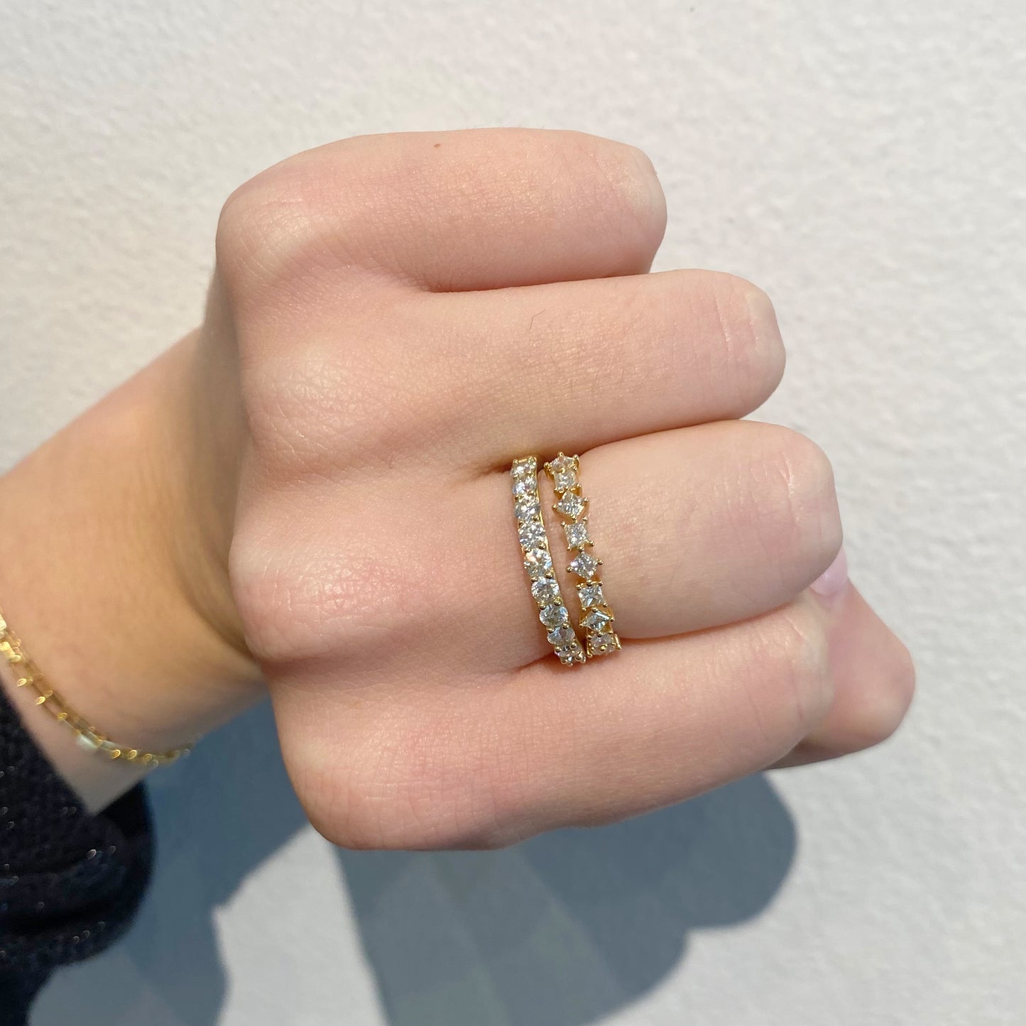 Millie Ryan Princess Cut Single Row Ring