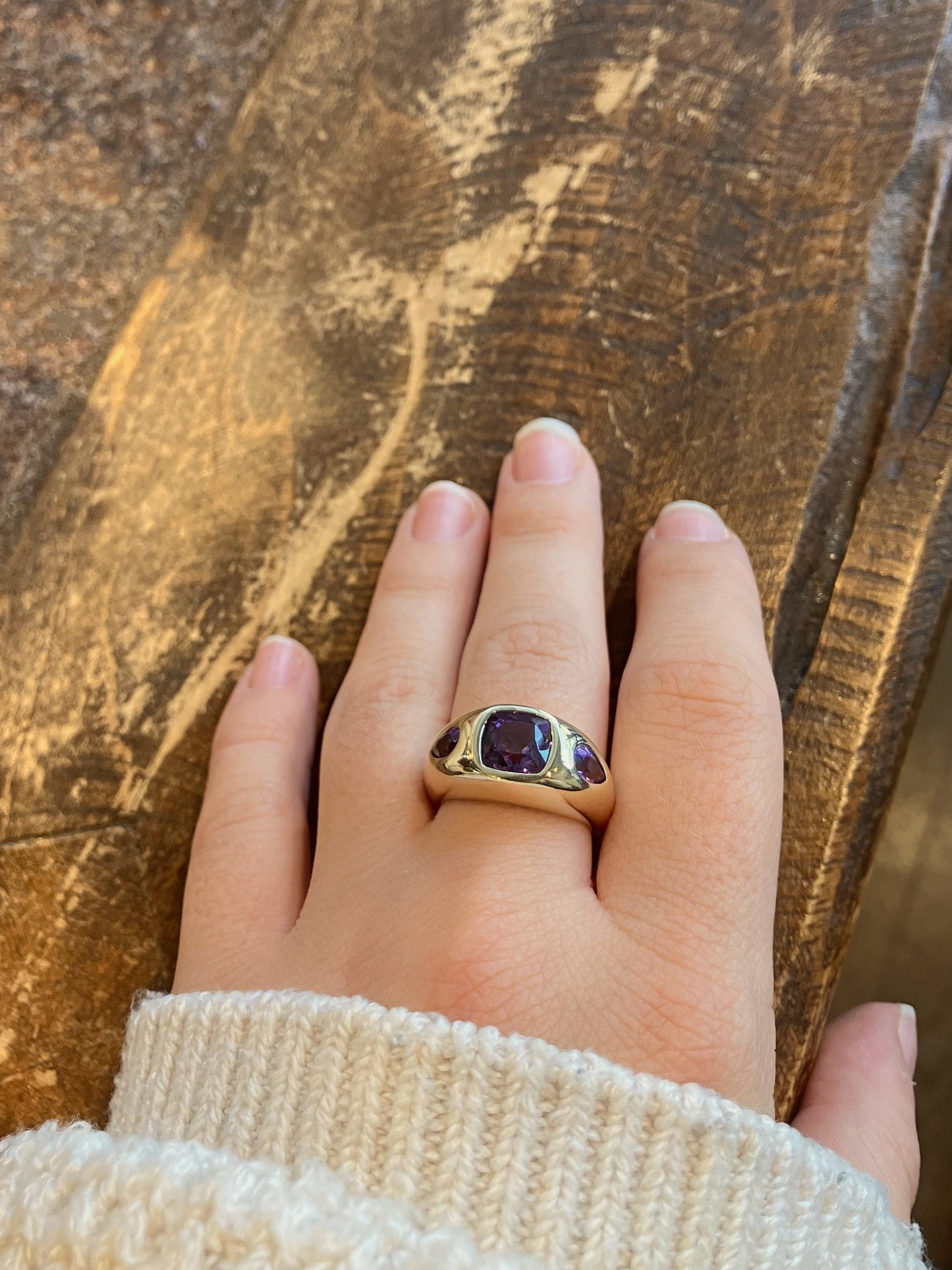 Amethyst Dome Ring