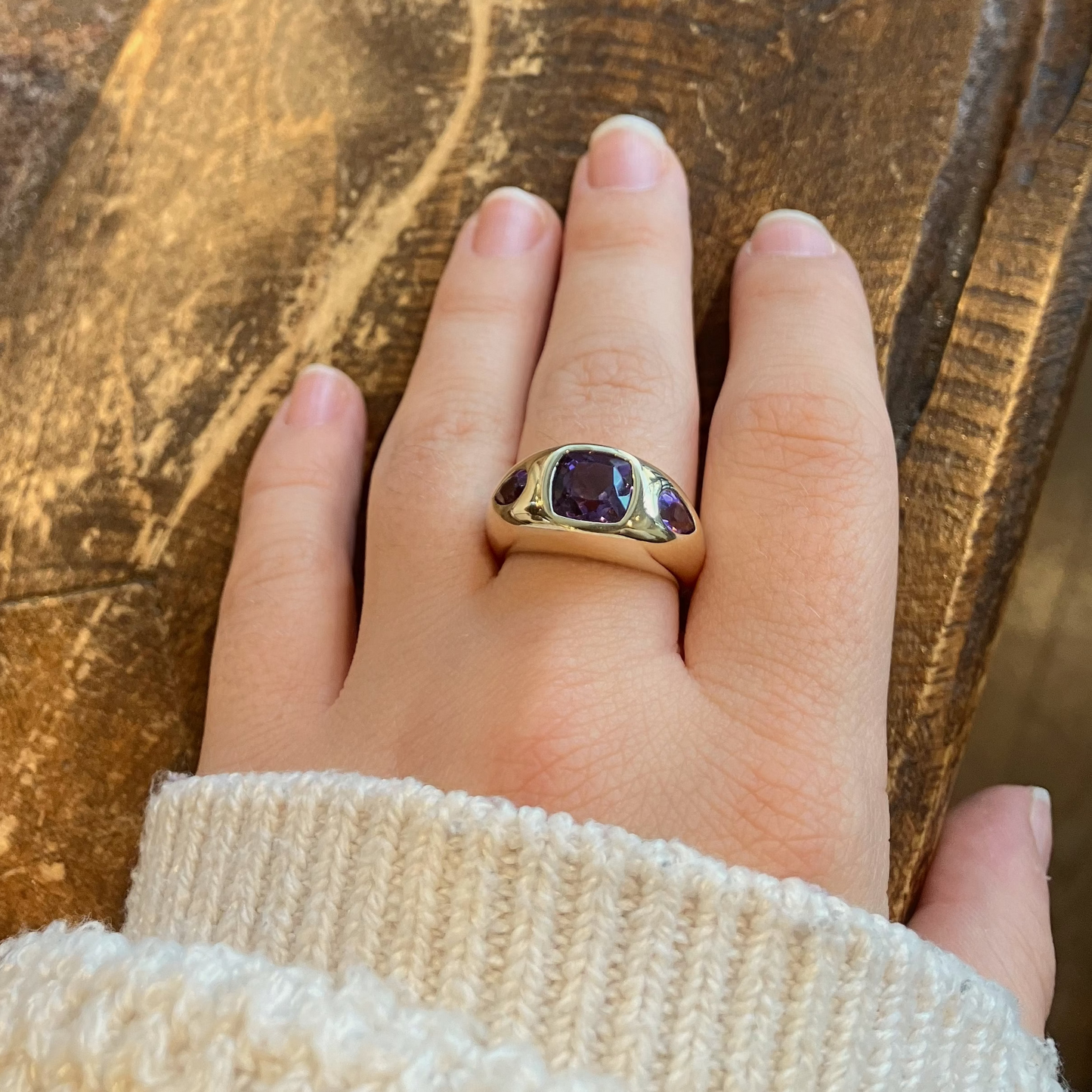 Amethyst Dome Ring