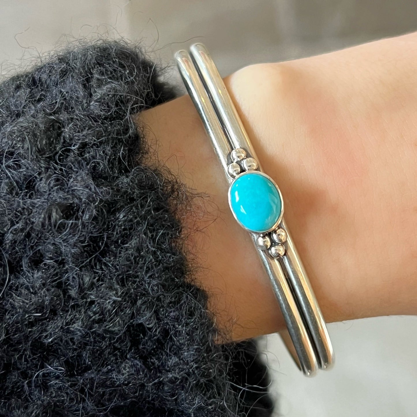 Turquoise Solitaire Cuff