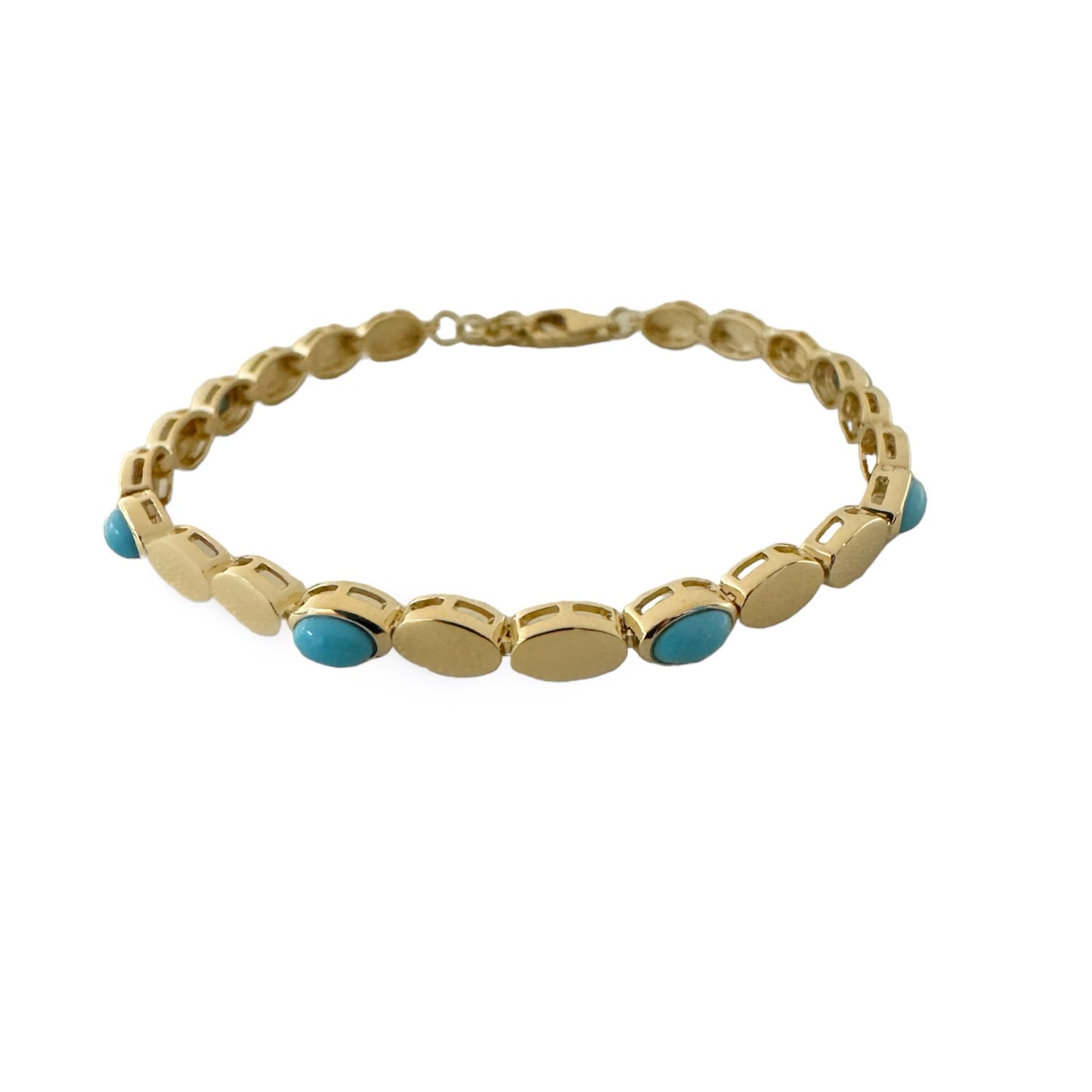 Elongated Turquoise Tile Bracelet