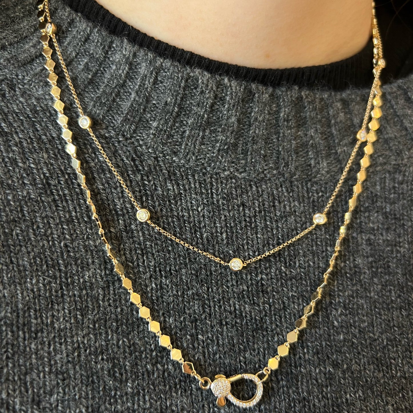 1.07 ctw Diamond by the Yard Necklace