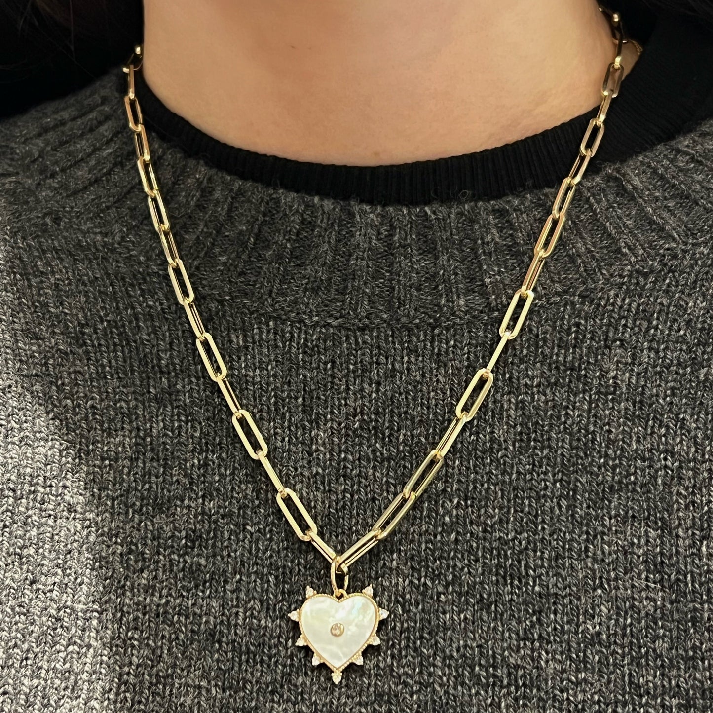 Adjustable Paperclip Chain Necklace