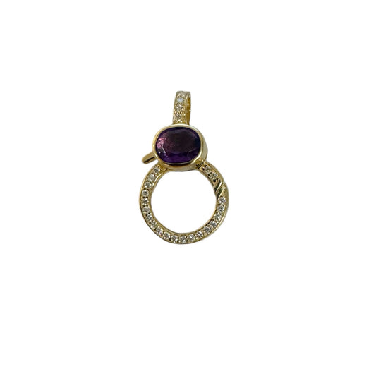 Diamond Enhancer Clasp with Amethyst
