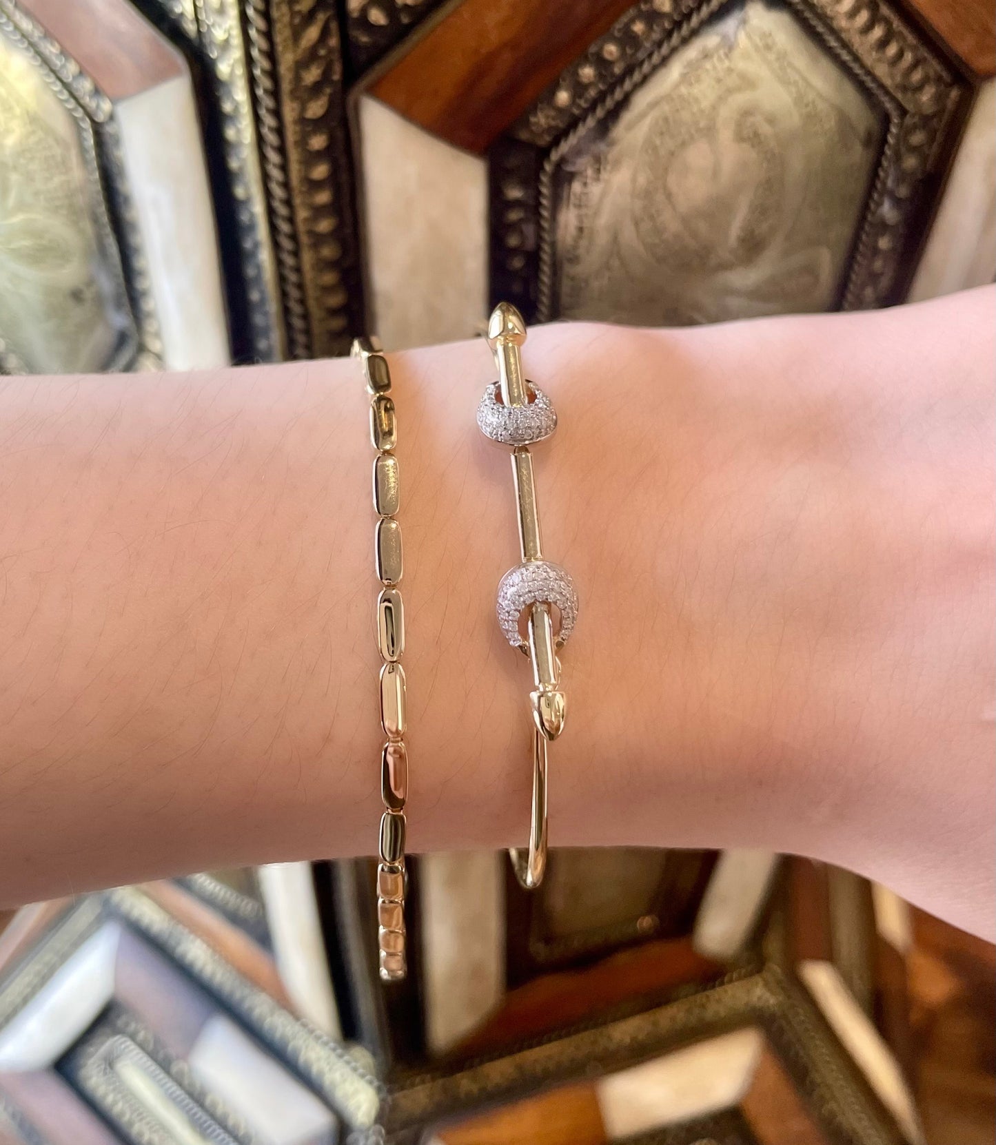 Diamond Wire Hook Bracelet