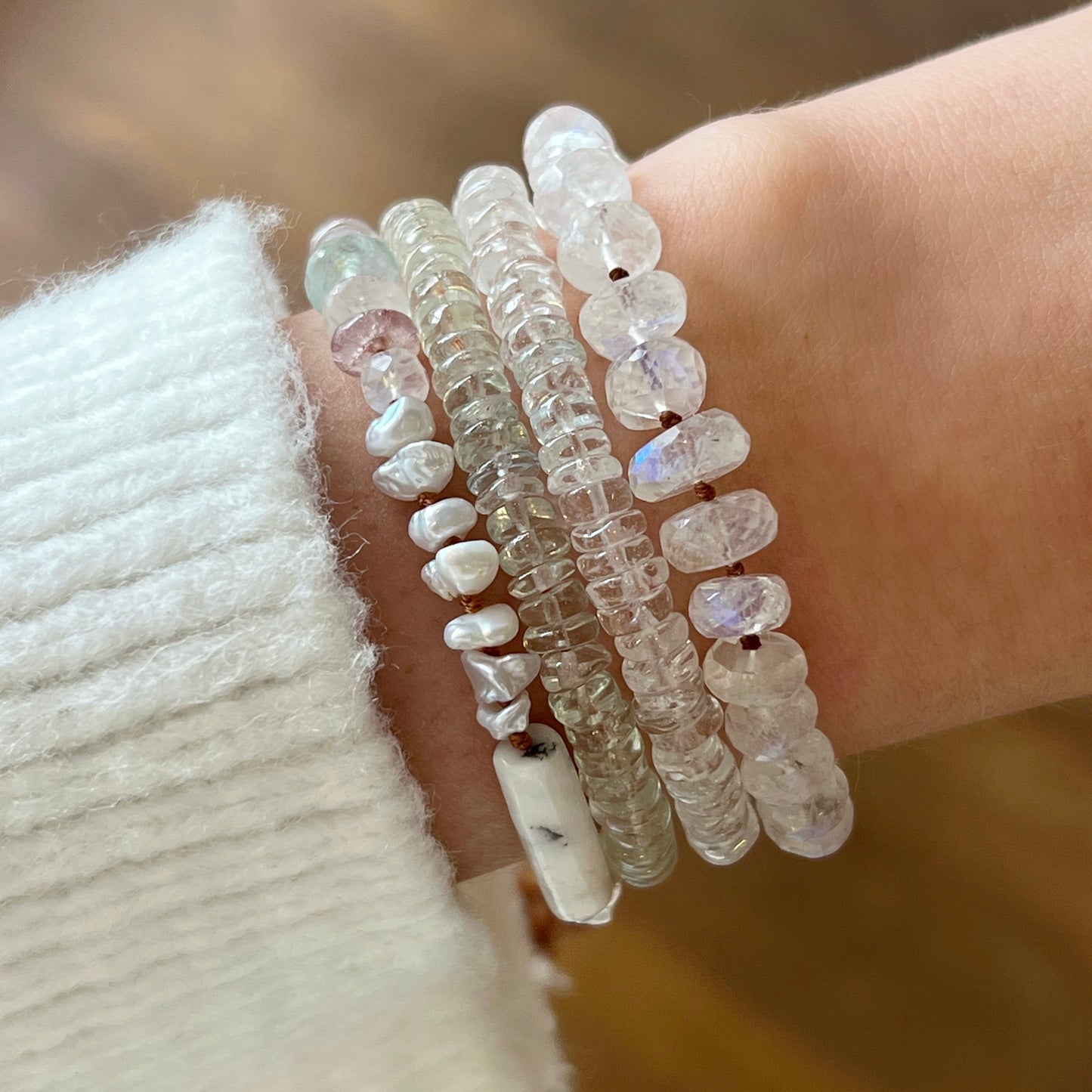 Green Amethyst Heishi Bracelet