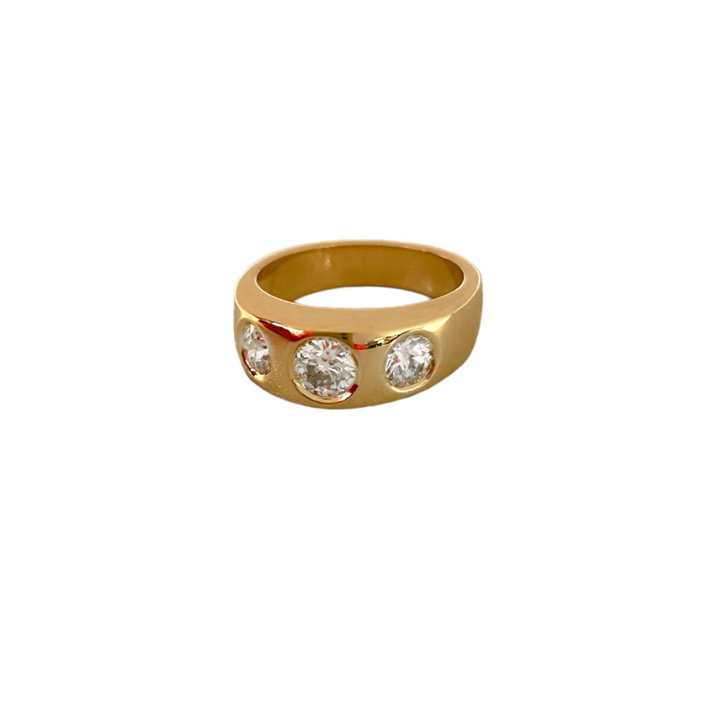 Diamond Trio Dome Ring
