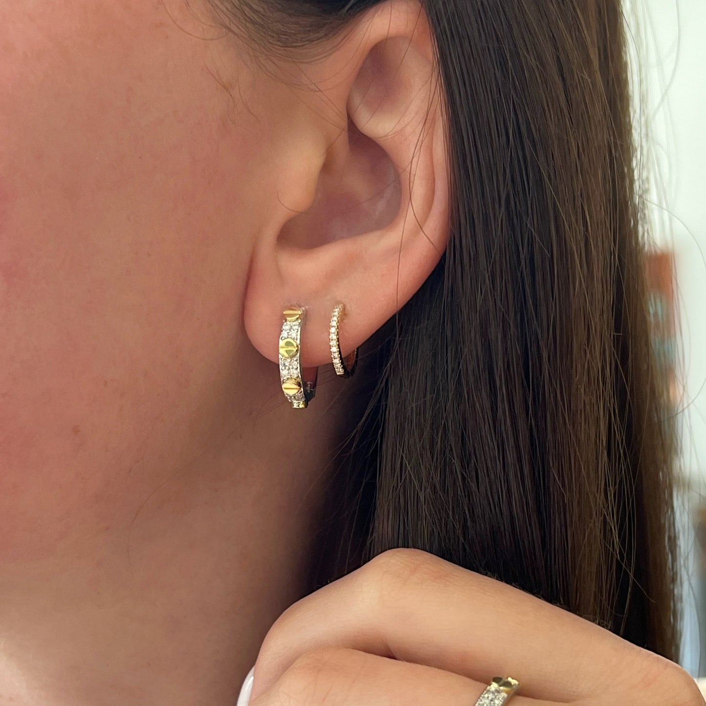 .07 ctw Diamond Huggies