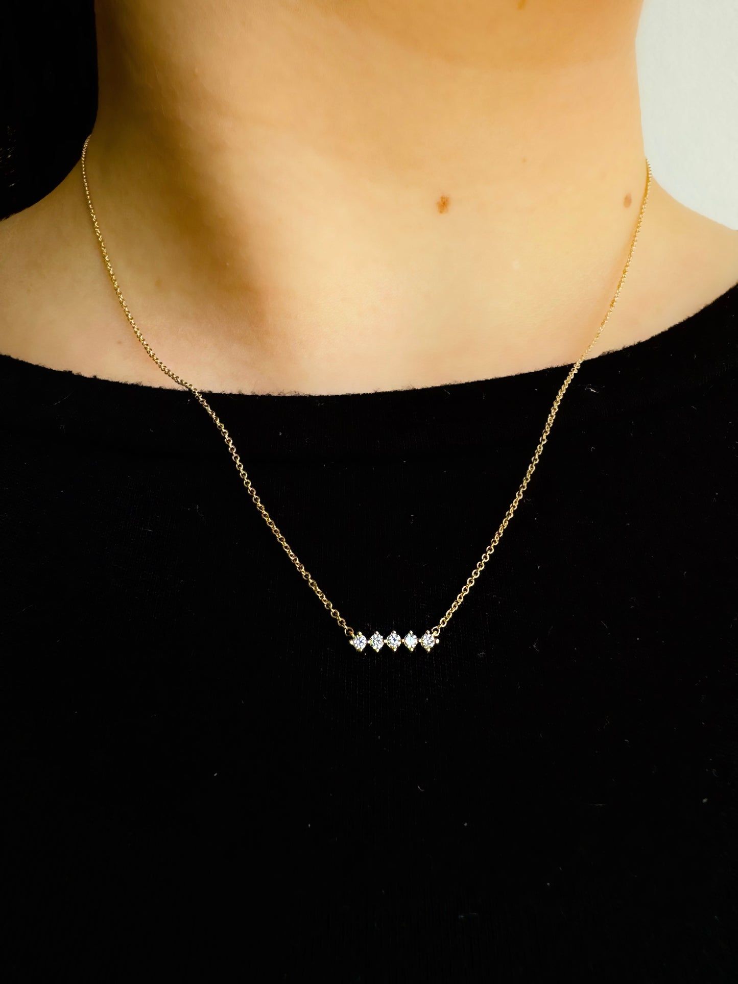 Diamond Bar Necklace