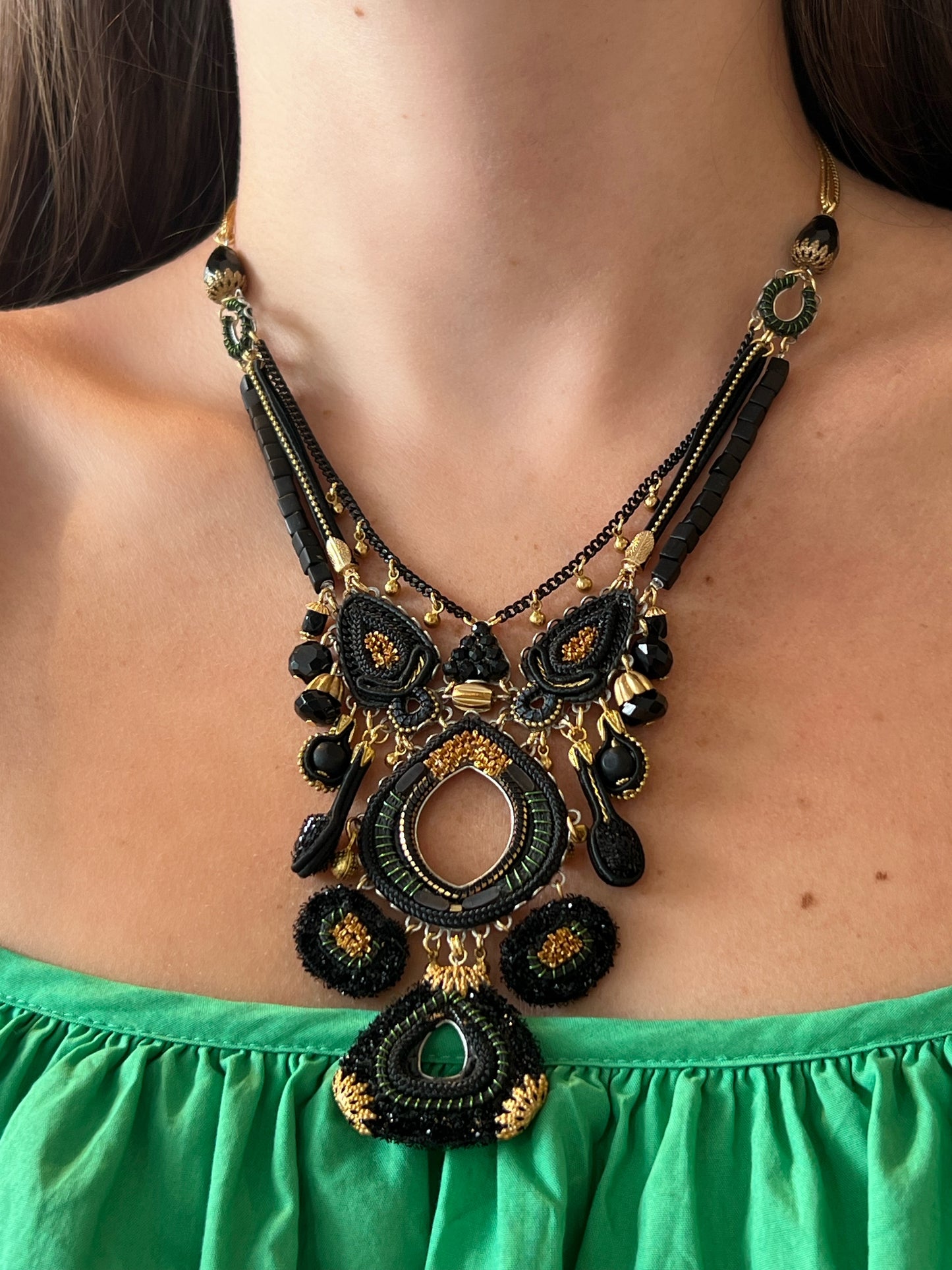 Gilded Black Necklace