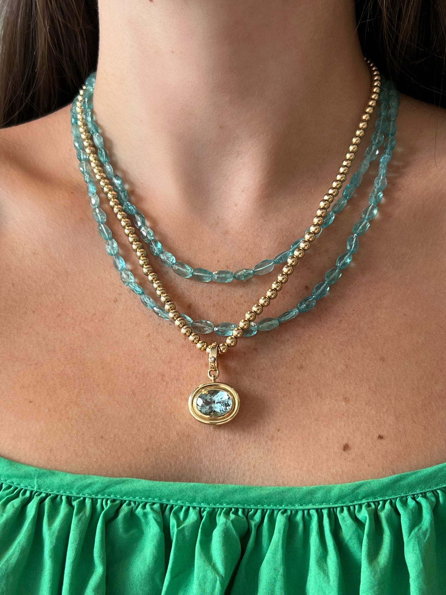 4mm Gold Bead Necklace