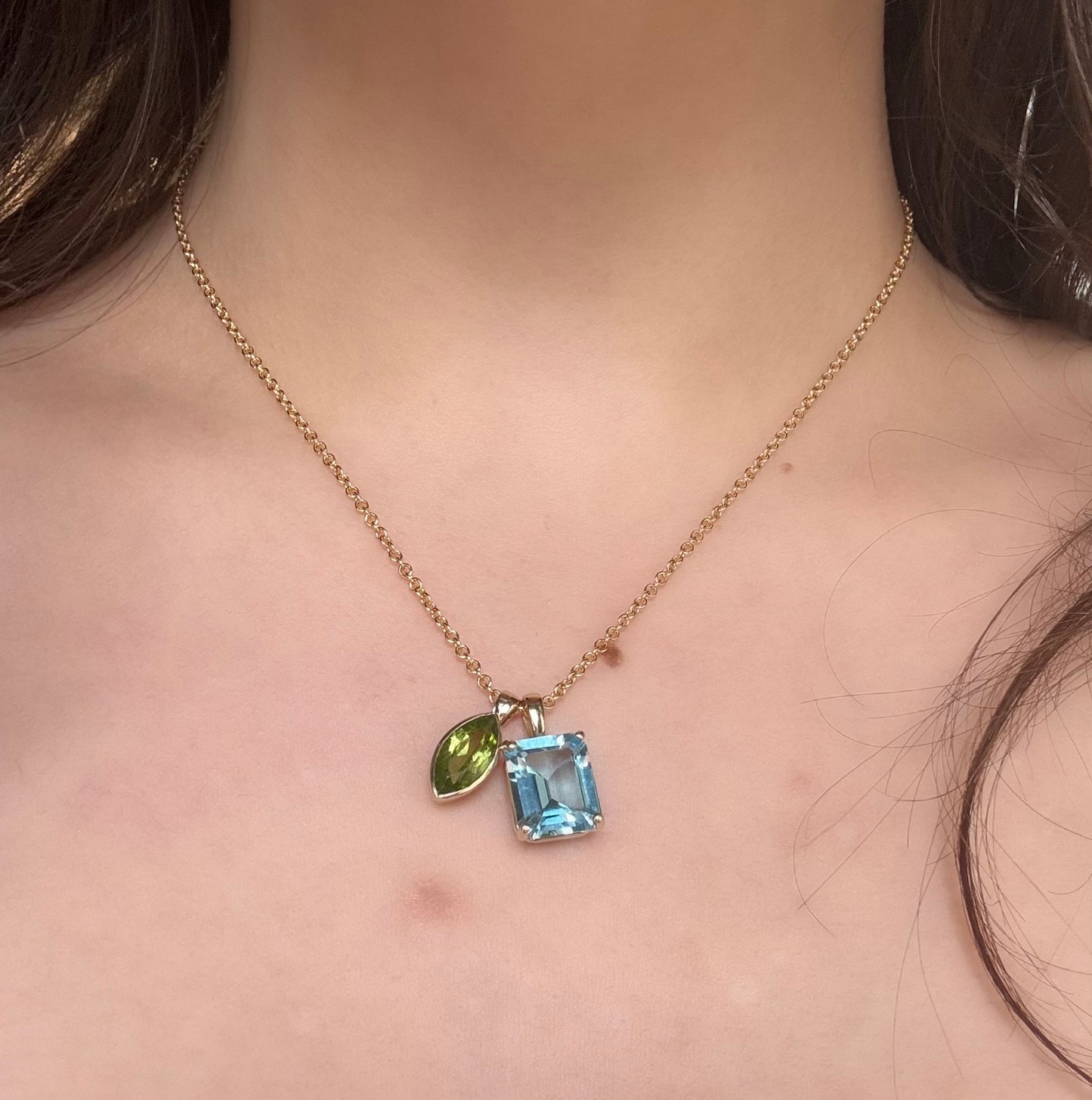 Marquise Peridot Pendant