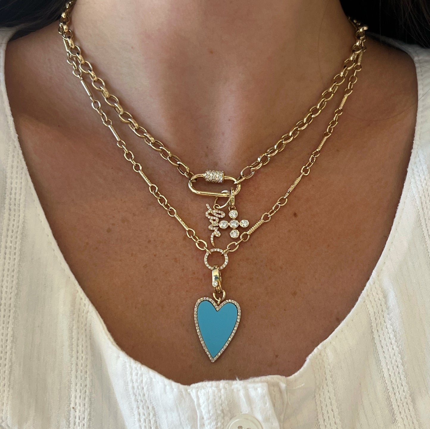 Diamond Circle Wire Wrapped Necklace
