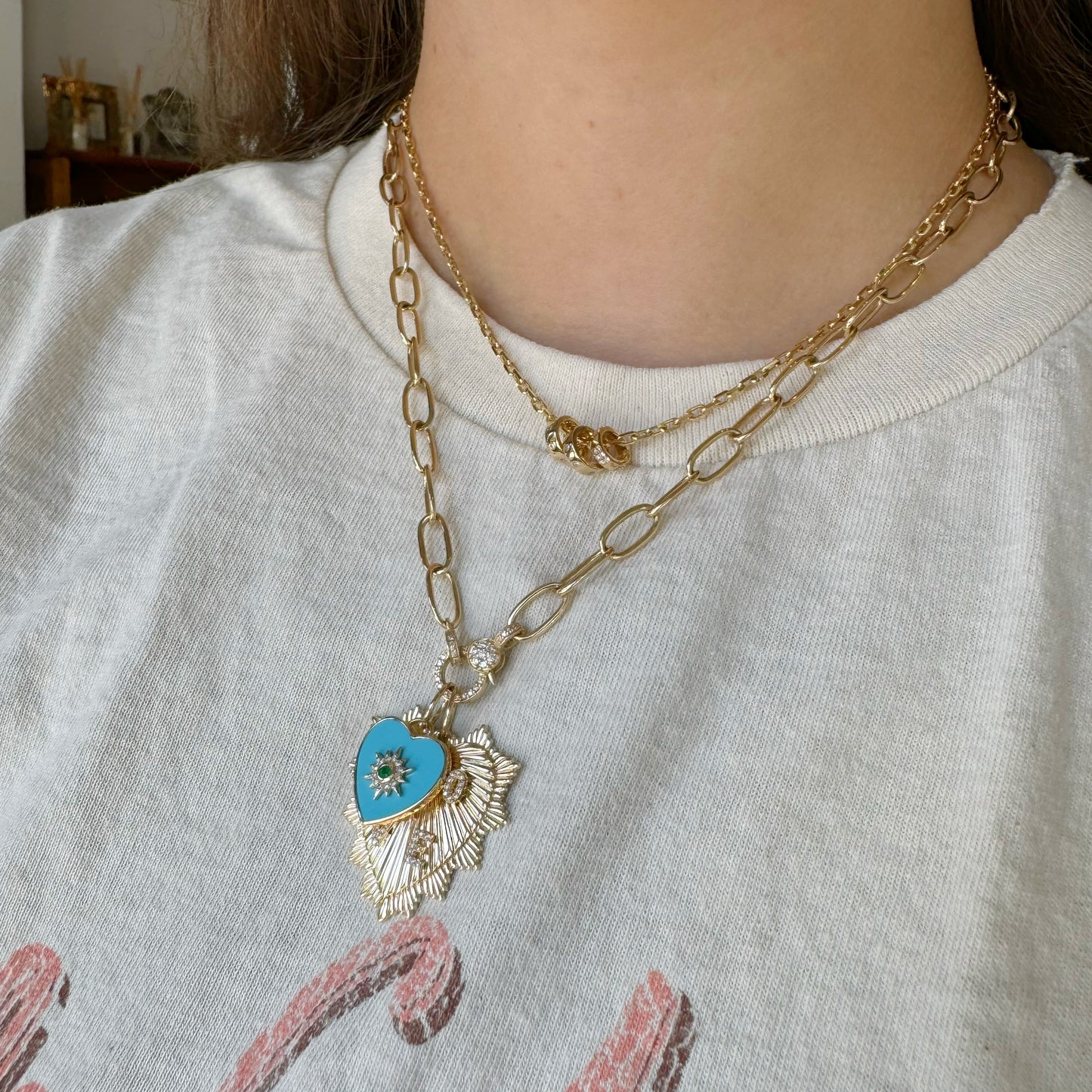 "LOVE" Heart Pendant