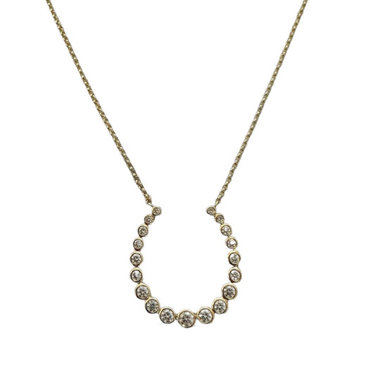 Diamond Bezel Horseshoe Necklace