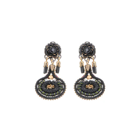 Gilded Black Earrings