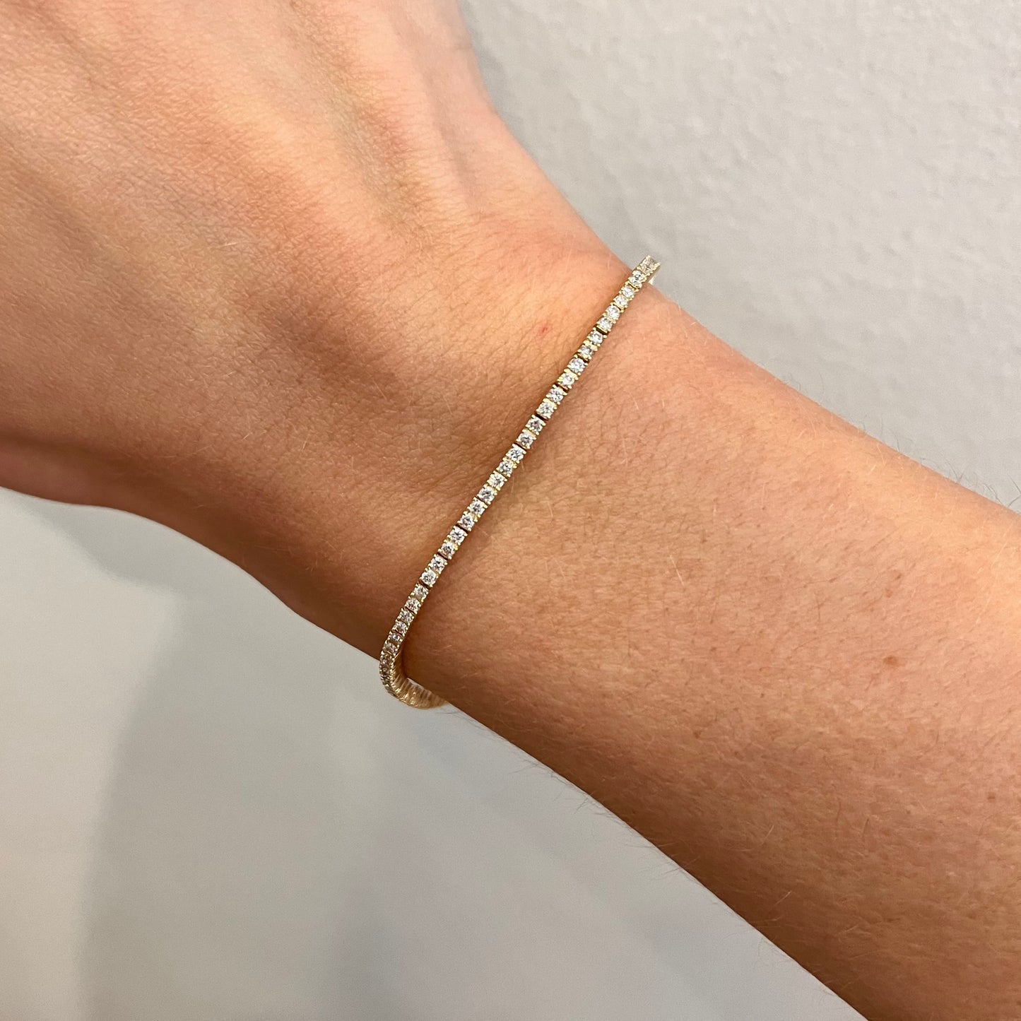 1.39 ctw Yellow Gold Diamond Tennis Bracelet
