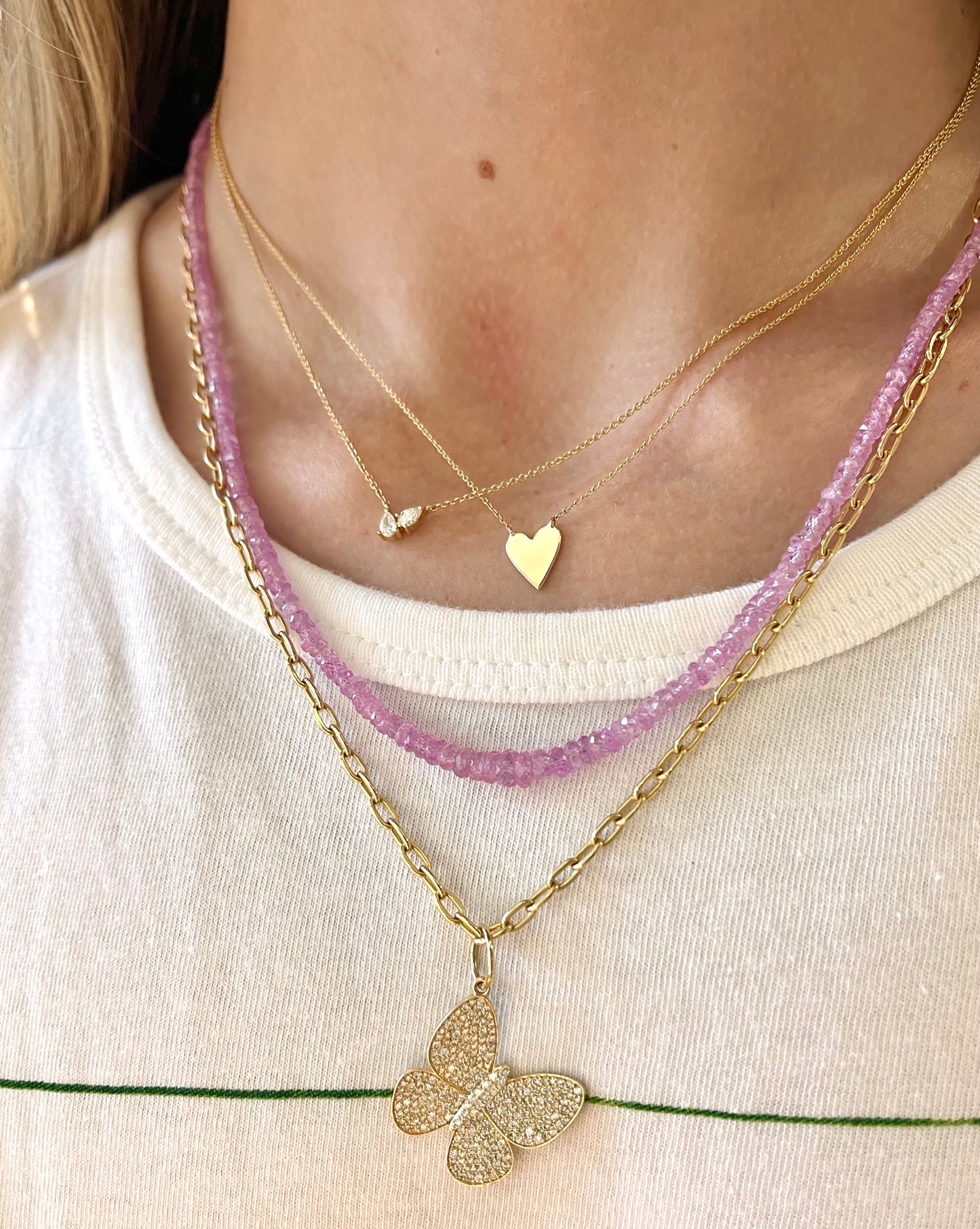 Double Pear Diamond Necklace