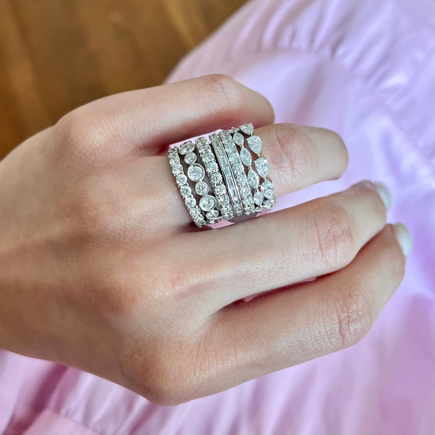 1.07 ctw Diamond Platinum Eternity Band